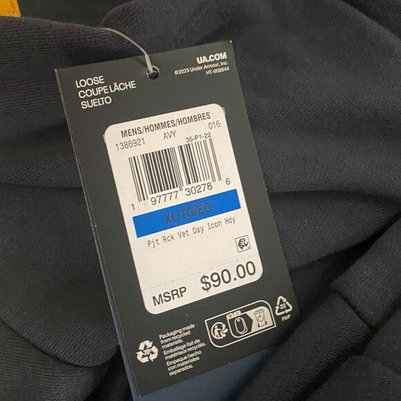 Under Armour Project Rock Veterans Day Hoodie Mens size X-Large1386921-016 (b) - Picture 8 of 8